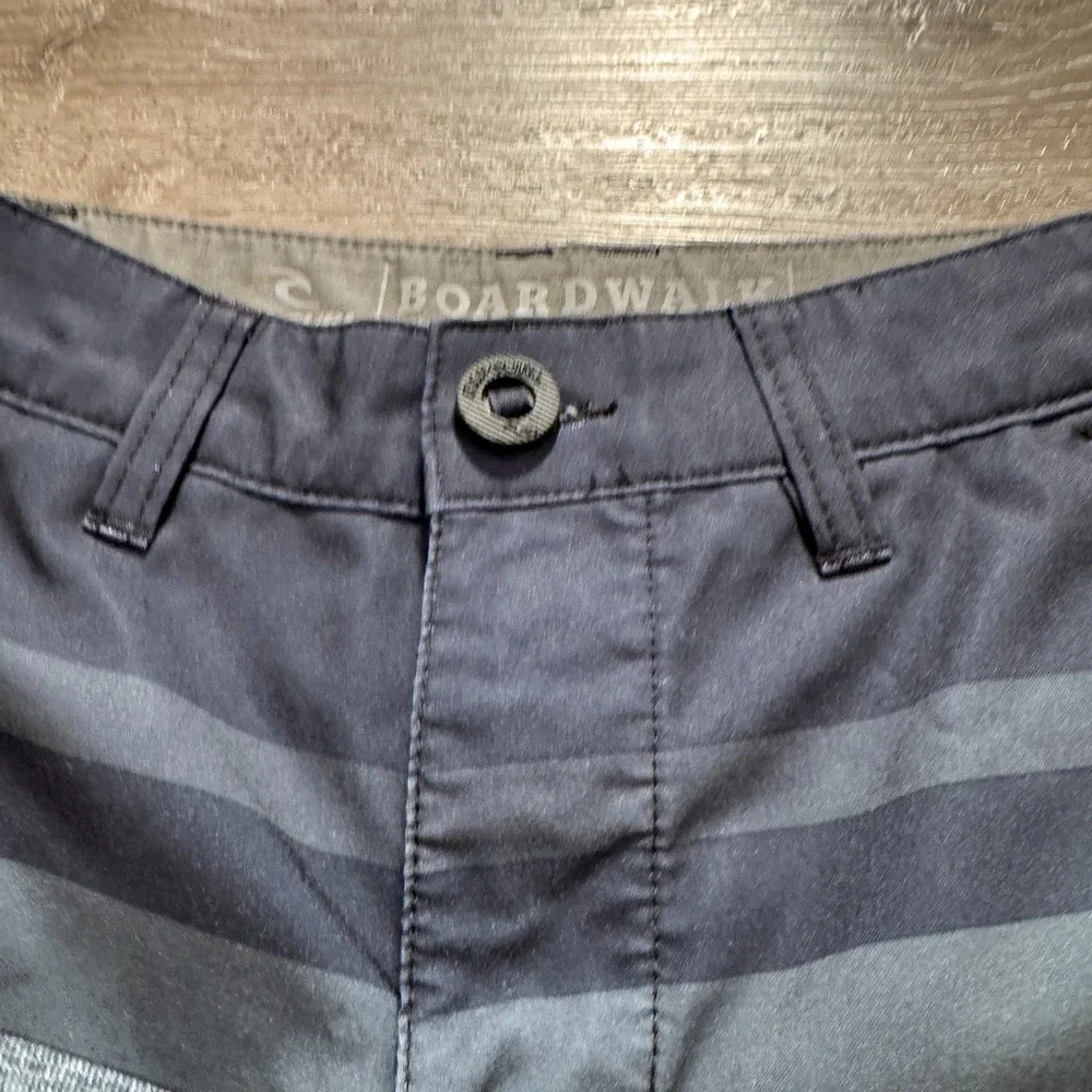 Rip Curl Shorts‎ Youth 23 Gray Stripe Boardshorts Surf Swim Boardwalk Hybrid